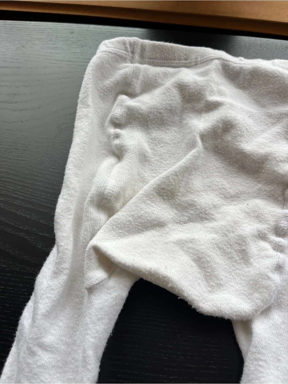 Girls White Knit Tights Size 12-14 Full Length Cozy Warm Stretch Stockings